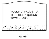 RD-07 Slant Polish Face & Top,sawed Back,BRP