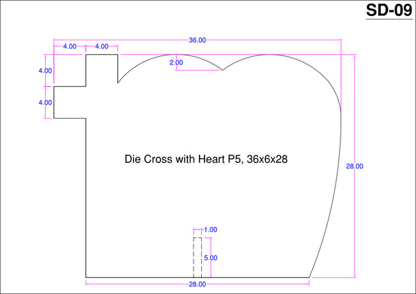 SD-09 Cross with Heart