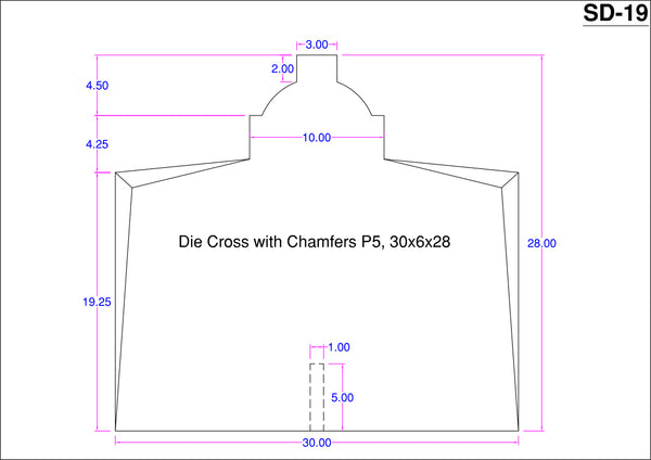 SD-19 Cross with Chamfers