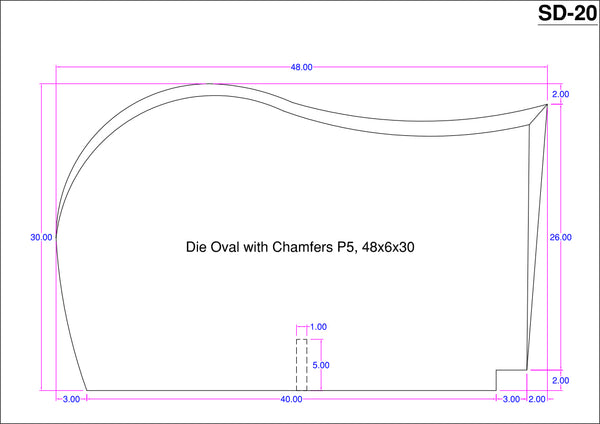 SD-20 Oval with Chamfers